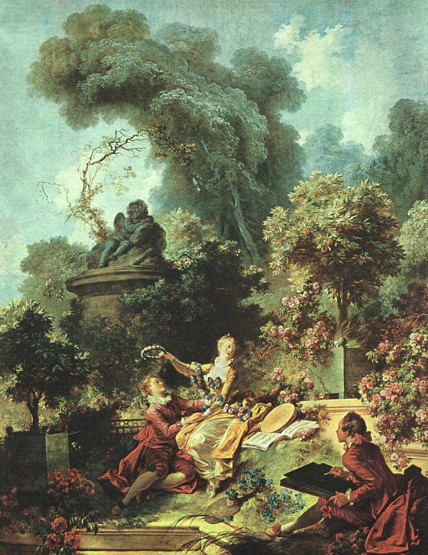 Jean-Honore Fragonard The Lover Crowned oil painting picture